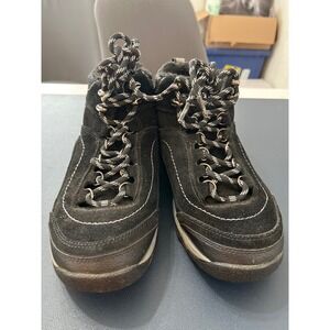 Ryka Black Suede Fur Lined Winter Hiking Boots Women's Size 8